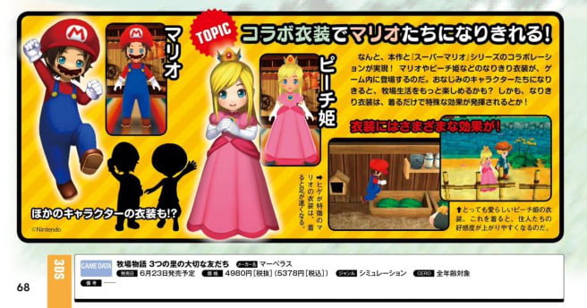 story of seasons, friends of three villages, costumes