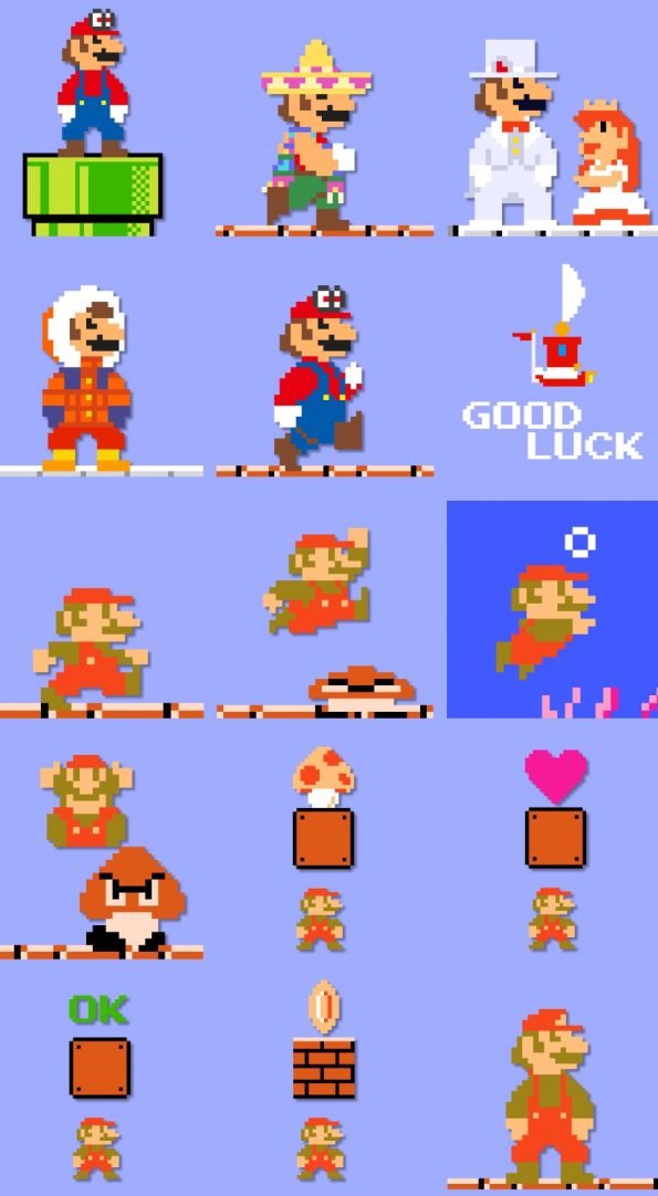 8-bit Mario Stickers