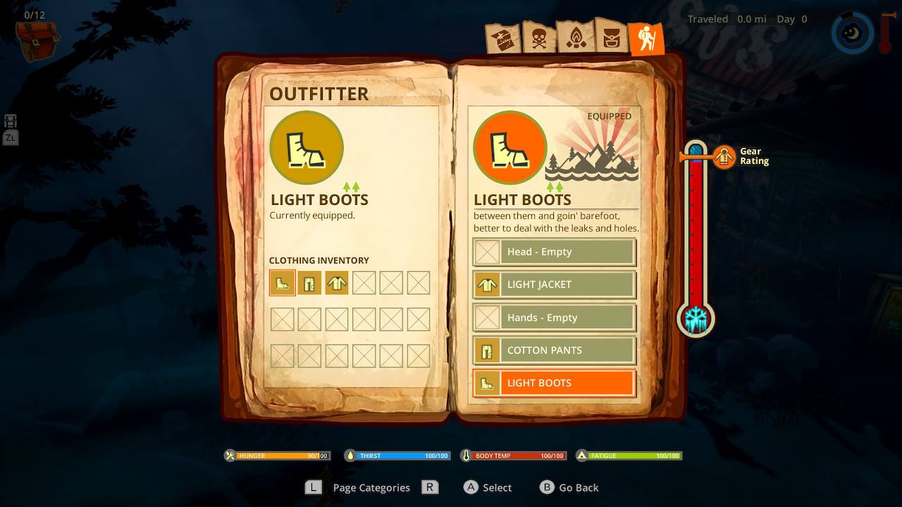Flame in the Flood inventory