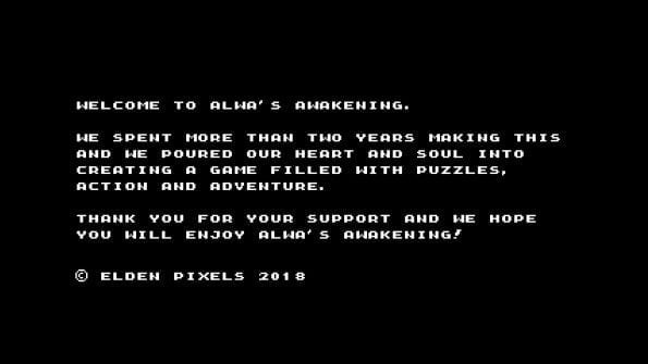 Alwa's Awakening - Welcome screenshot