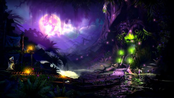 A beautiful full moon - Trine 2 screenshot