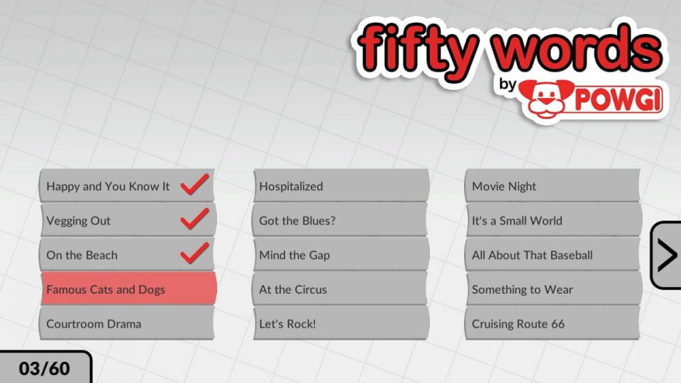 Fifty words LadiesGamers.com