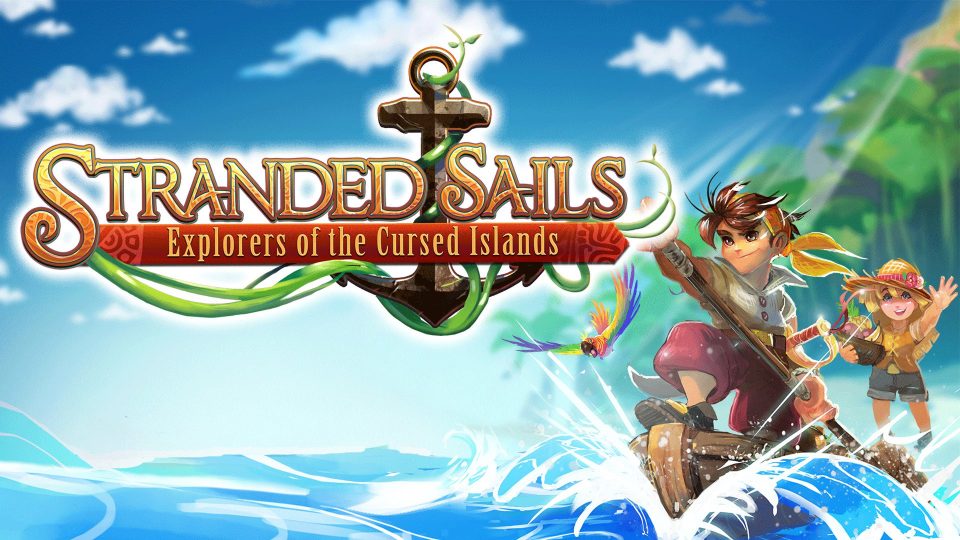 Promotional image for Stranded Sails, with an anchor in the title. Published on LadiesGamers