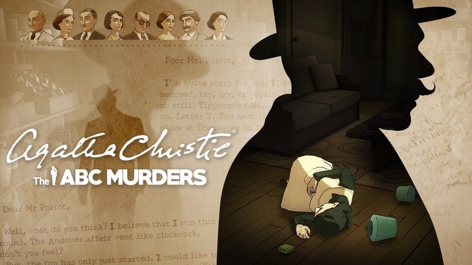 Promotional image for Agatha Christie - The ABC Murders showing a silhouette of Hercule Poirot. Published on LadiesGamers