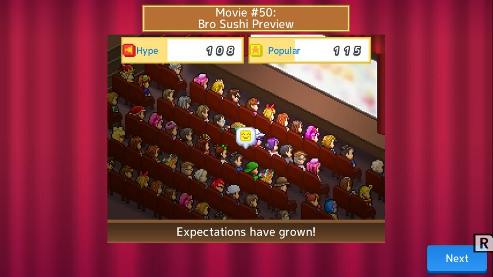 LadiesGamers Silver Screen Story. An audience is watching your trailer. One person really liked it.