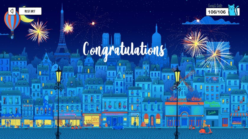 Hidden Cats in Paris Victory Screen