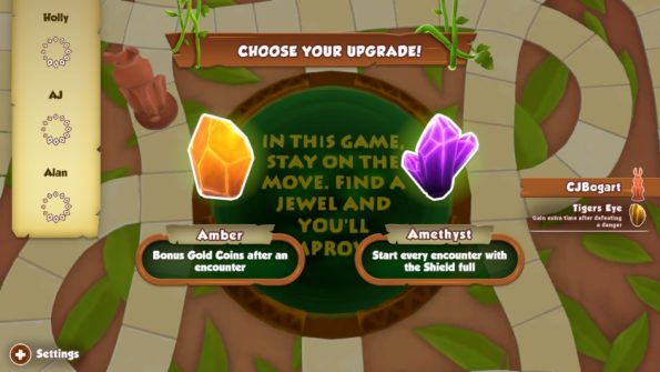 Jumanji: The Curse Returns. Ladiesgamers.com. Choose a jewel to increase to add powers to your game piece.