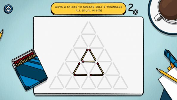 Sticks Collection. Ladiesgamers.com. This shows one of the traingular puzzles.