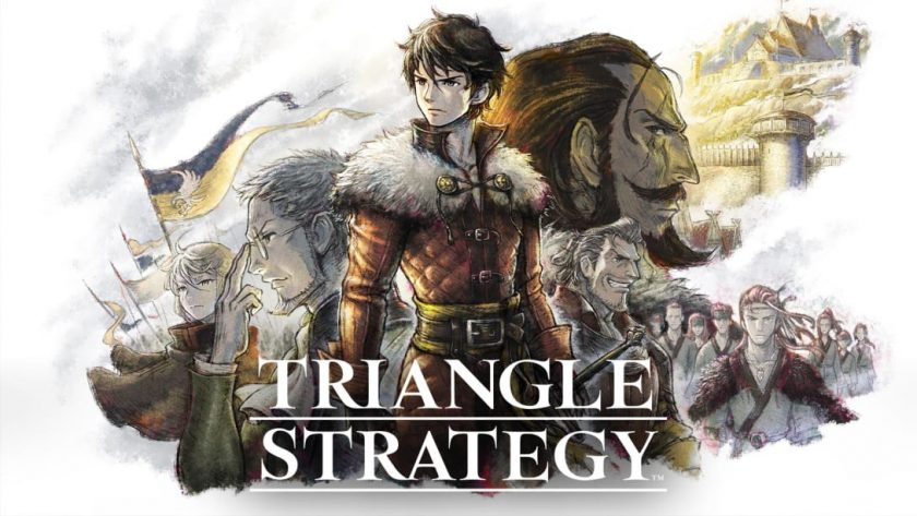 Promotional image for Triangle Strategy showing the main characters. Published on LadiesGamers