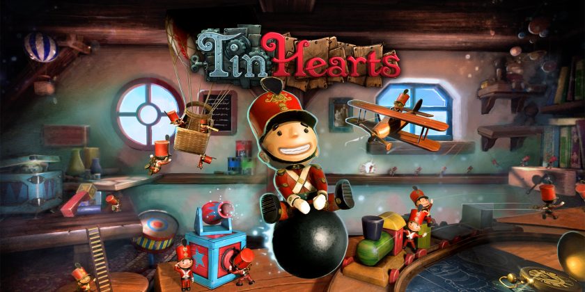 Promotional image for Tin Hearts, showing a tin soldier on a cannon ball. Published on LadiesGamers