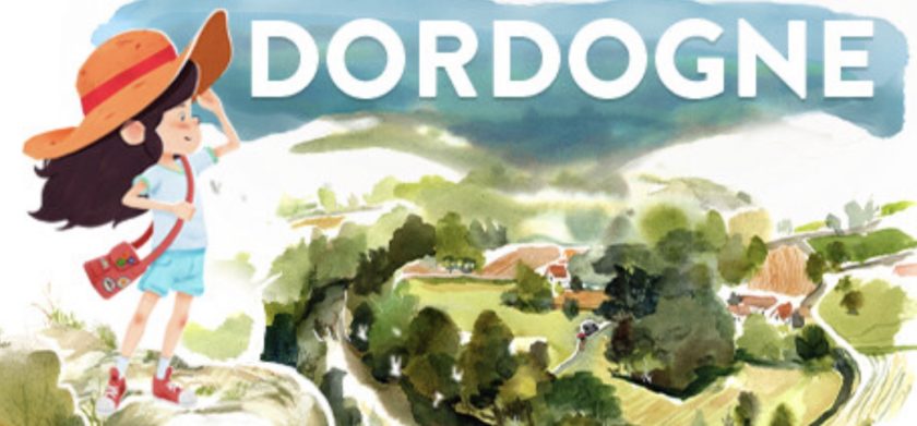 Promotional image for Dordogne with a girl wearing a red hat and a county side scene. Published on LadiesGamers.