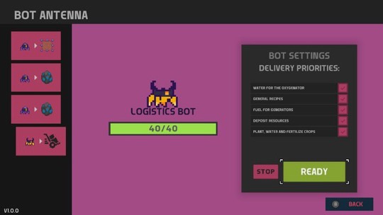 Image shows the bot screen