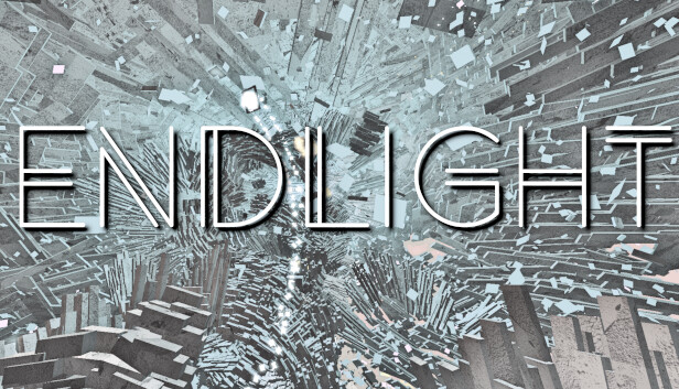 Endlight written in capitals against an exploding, disintegrating, blocky background.