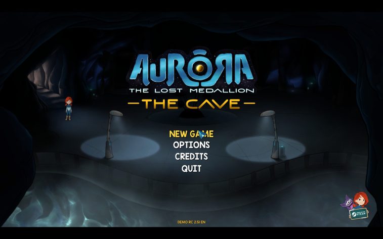 The title page for Aurora: The Lost Medallion
