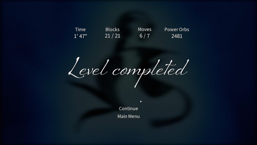 Stats for a completed level
