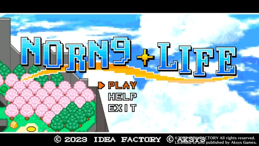 Norn9 + Life game starting screen