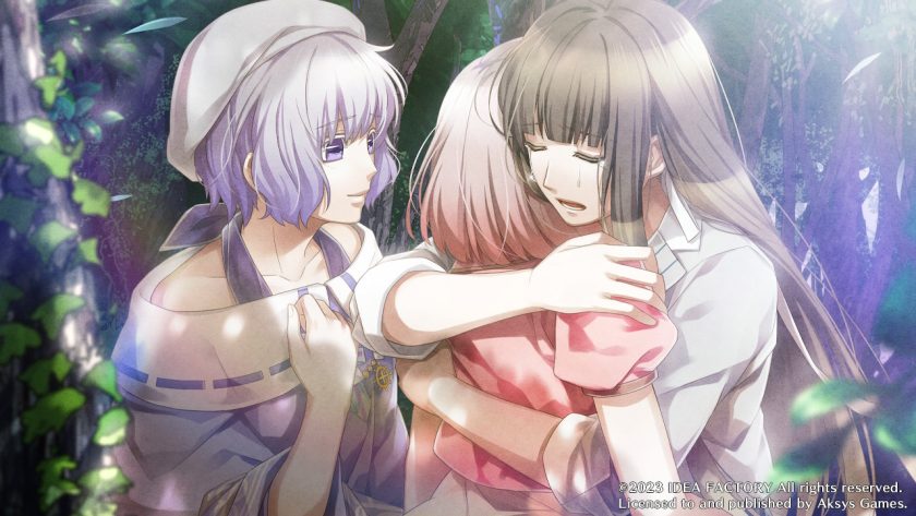 The three heroines are together and hugging