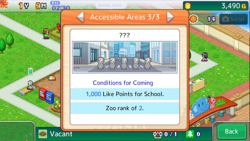 Unknown accessible area, which will open with 1000 likes from the school district and zoo rank 2.