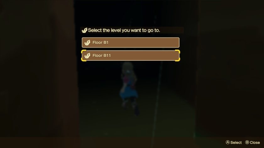 The entrance screen for the mine after you've reached level 10 and 20