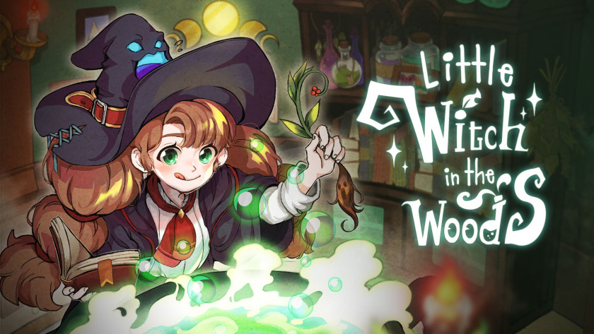 Little Witch in the Woods logo and Key Art.