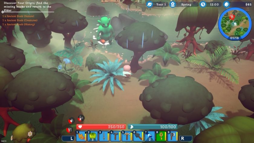 On another island that is more misty and has another kind of trees. A green troll is coming for YvoCaro