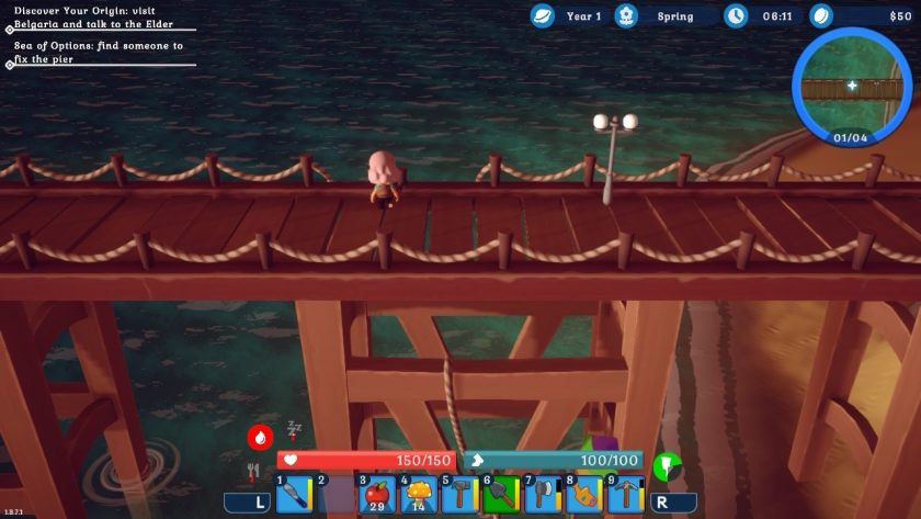 YvoCaro on a bridge overlooking the ocean.