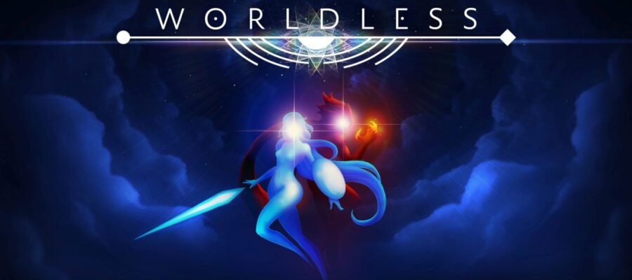 Worldless a mysterious light character stands proudly