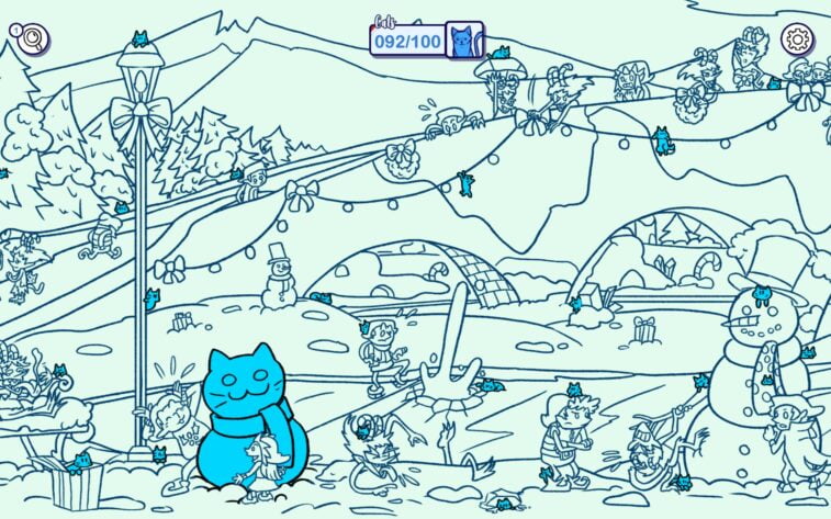 Hidden Cats in Santa's Realm A bonus level. 