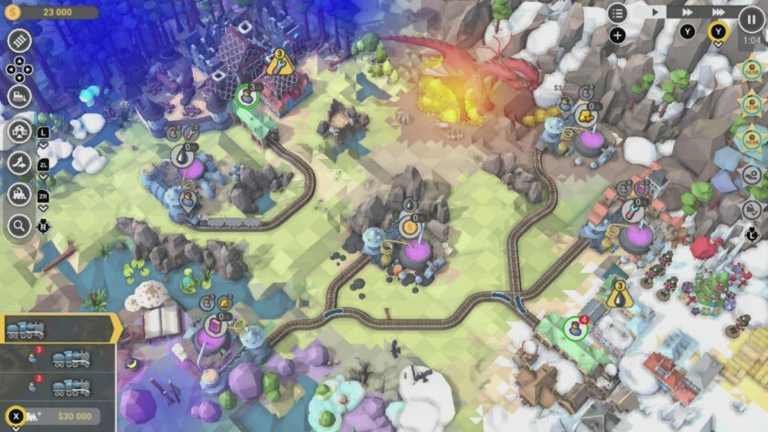 Train Valley 2: Community Edition a large dragon is near the track