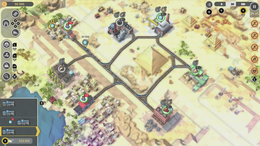 Train Valley 2: Community Edition train track set around the pyramids