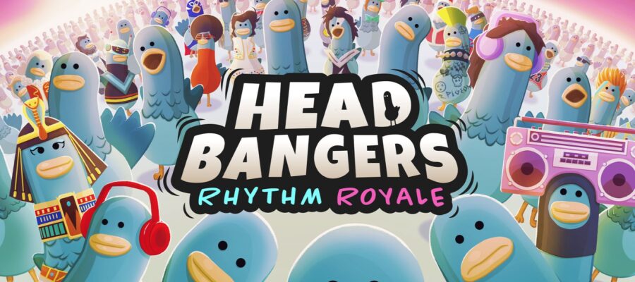 Headbangers: Rhythm Royale pigeons with earphones