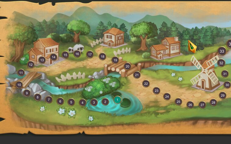 Solitaire Quest: Garden Story The Map.