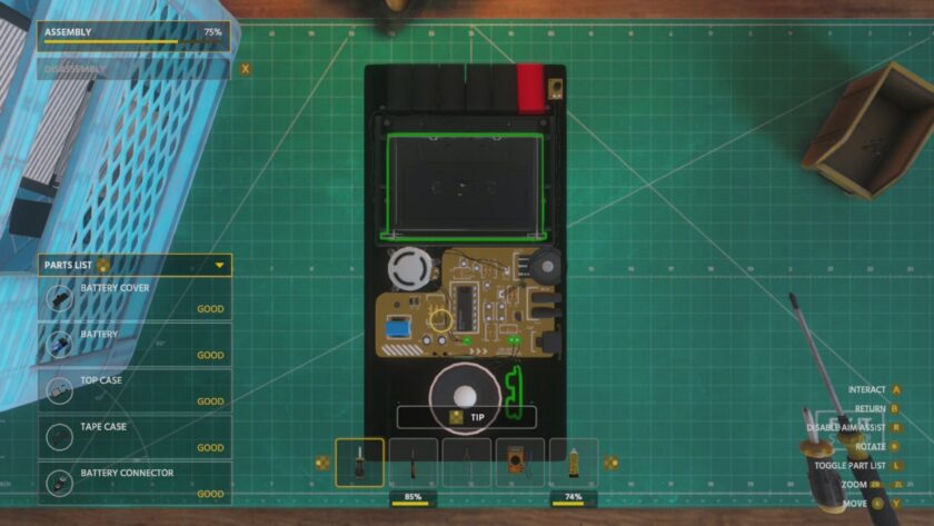 Electrician Simulator taking apart a tape recorder