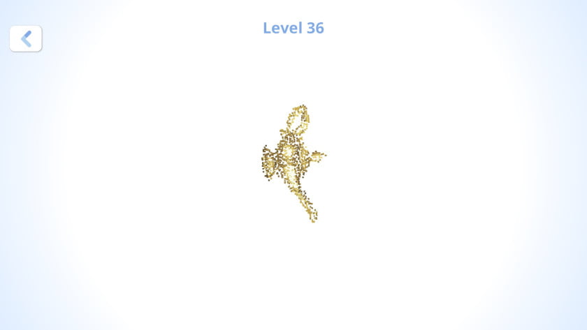 A cloud of pixels is slowly forming a genie's lamp.