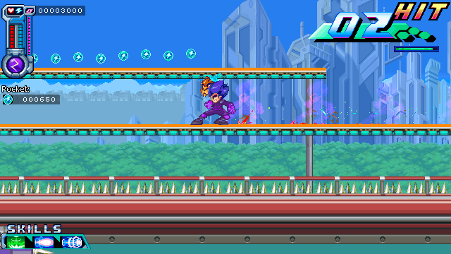 Berserk Boy grinding on rails