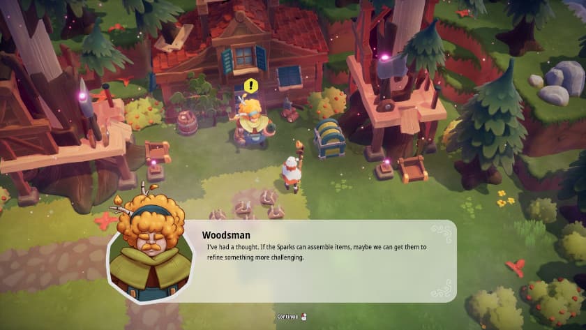 A woodmaster has a quest for you.