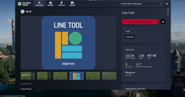 Best Mods for Cities: Skylines 2, line tool mod for the game