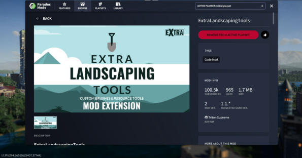 Best Mods for Cities: Skylines 2, Extra Landscaping Tools