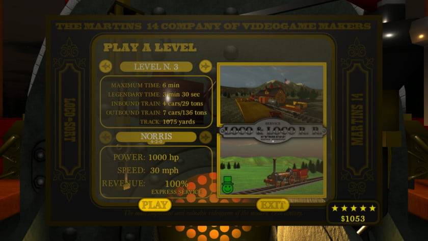 A level screen in Loco-Sort.