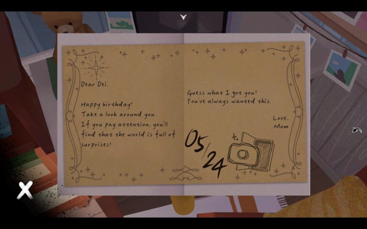 The Star Named Eos A letter from main character's mom gifting him his first camera
