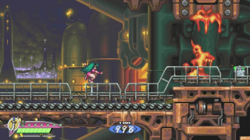 Shadow of the Ninja Reborn balancing on a sword