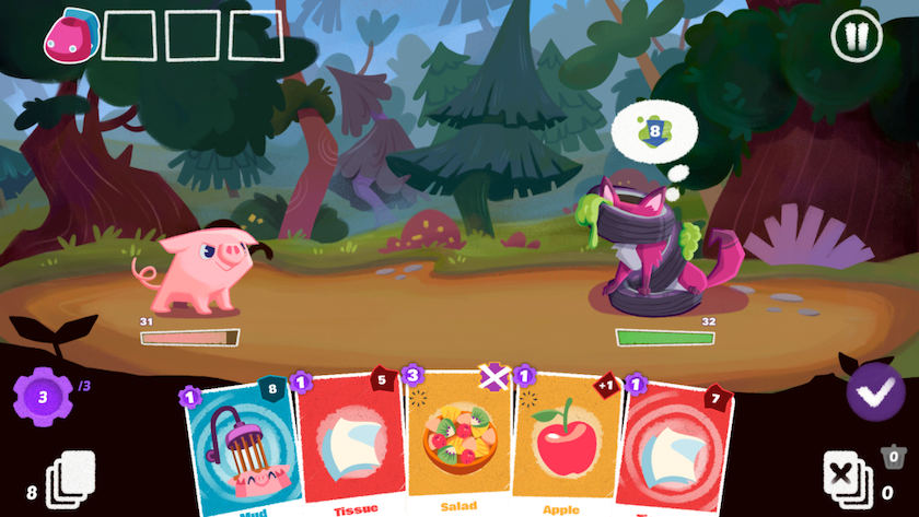 Nif Nif takes on a dirty fox with a handful of cards.
