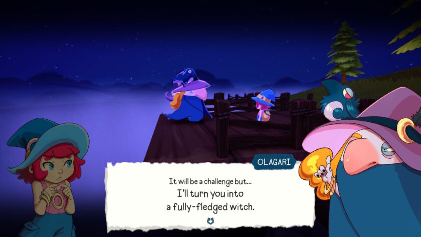 Mika looking a little bit nervous talking to Olagari. Olagari saying “It will be a challenge but... I'll turn you into a fully-fledged witch.” Published on: LadiesGamers