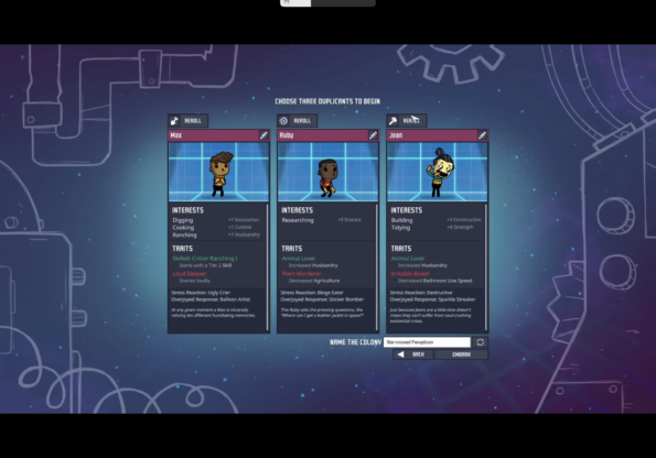Oxygen Not Included Choose a Dupe, any dupe will do!