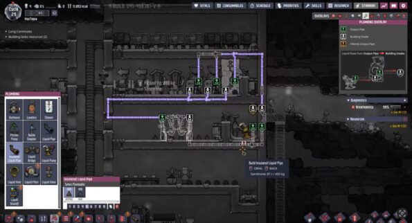Oxygen Not Included Give the dupes a plumbed bathroom to keep them happy.