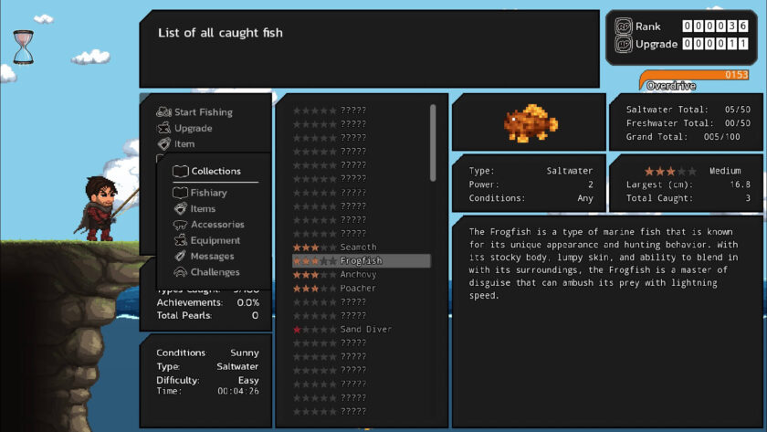 Last Dream Fishing Arcade codex of fish