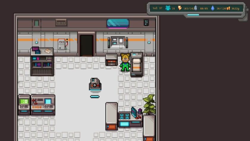 My character standing in the home base with a bed, computer, bookshelves, kitchen and plants. Published on: LadiesGamers