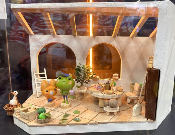 Picture of a diorama of the game Woodo, taken at GamesCom 2024
