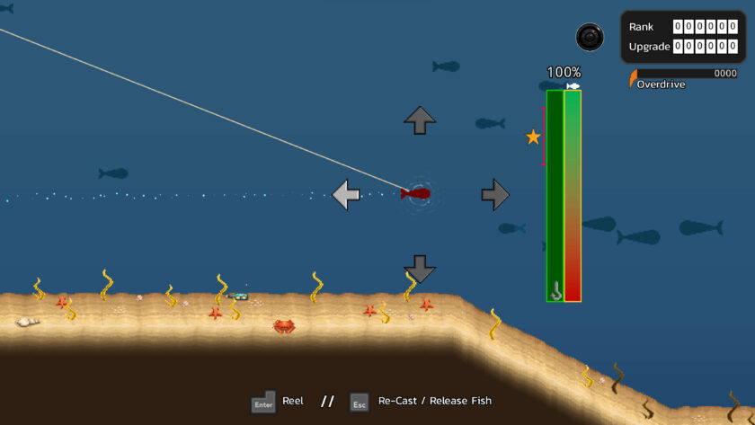 Last Dream Fishing Arcade catching a fish