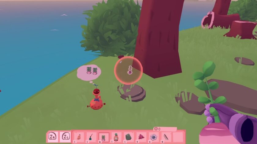 A pot shaped creature, with a thought balloon above their head. The balloon contains 2 turnips. Next to the creature is an orange bubble, which contains 1 turnip. Published on: LadiesGamers